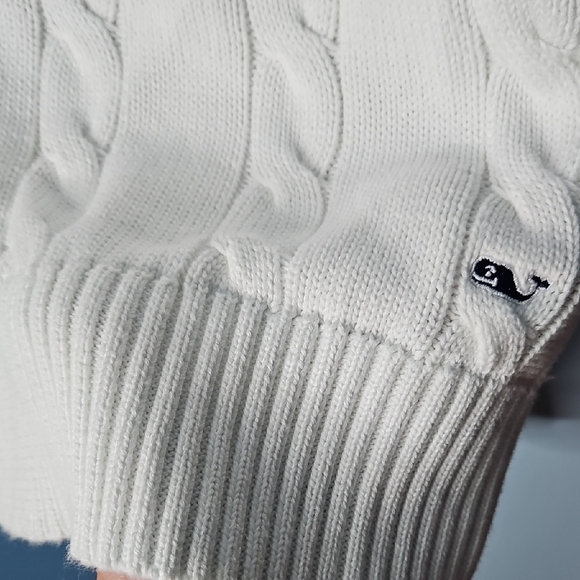 Vineyard Vines Women’s Long Sleeve Cable Knit Varsity Sweater M - Picture 6 of 12